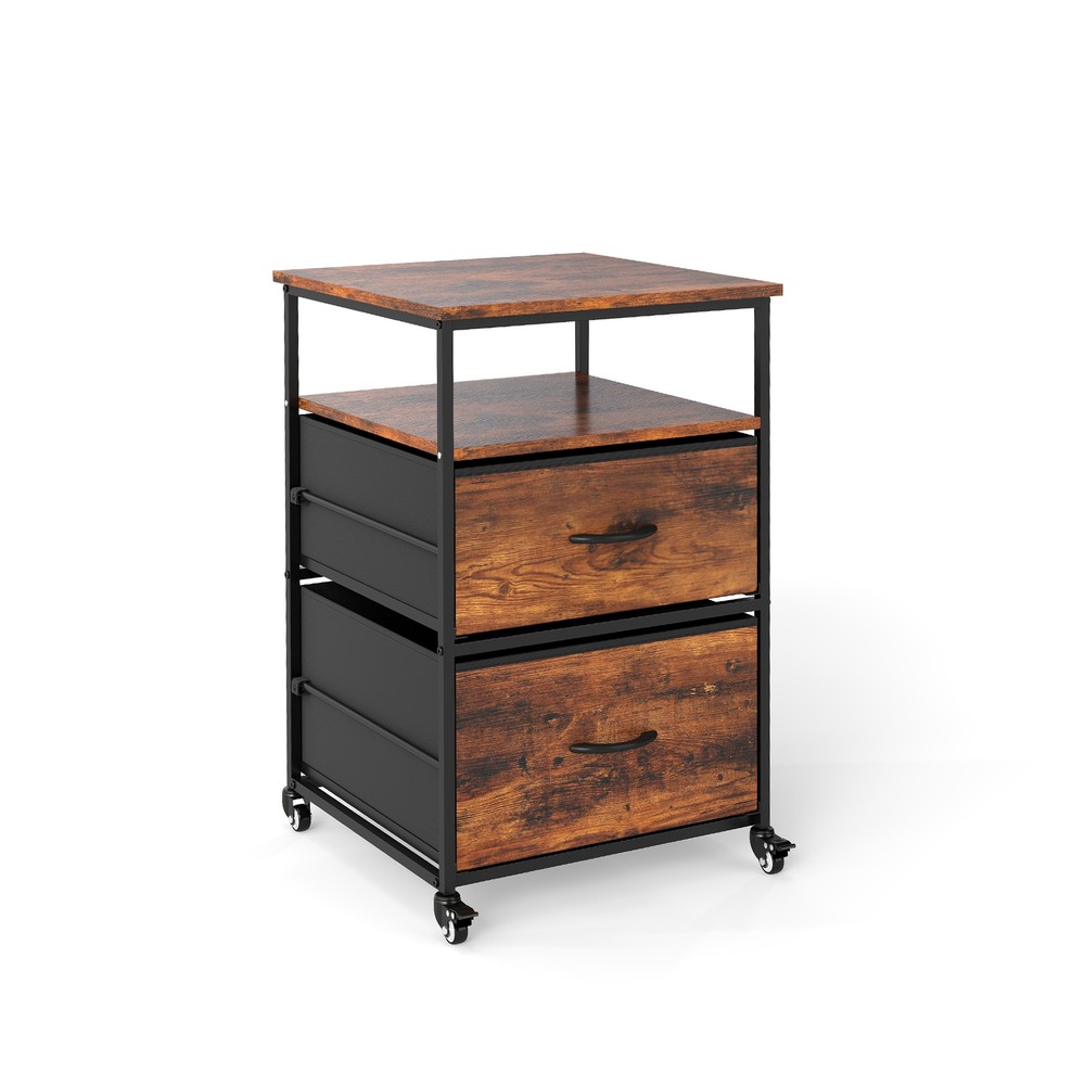 Mini Fridge Stand with Storage Beverage Refrigerator Cooler Stand Table