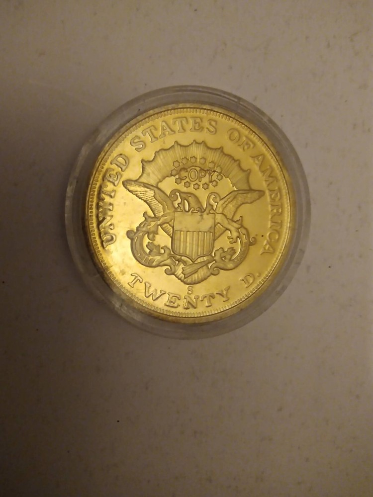 1854 Double Eagle Gold Plated Copy Coin