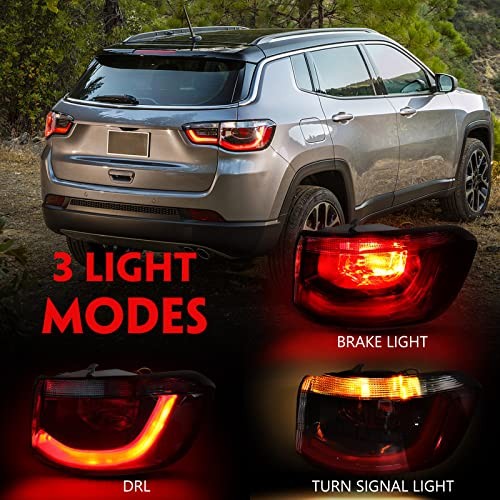 Right Tail Light Fit for Jeep Compass 2017-2021 RH Outer RH(Passenger Side)