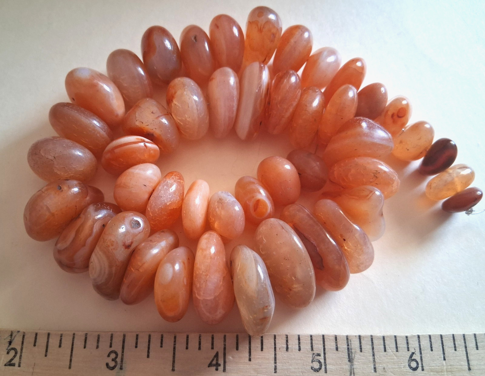 GORGEOUS Carnelian 45 Jumbo Beads 23 - 12 mm 17 Inch Strand MAKE OFFERS!