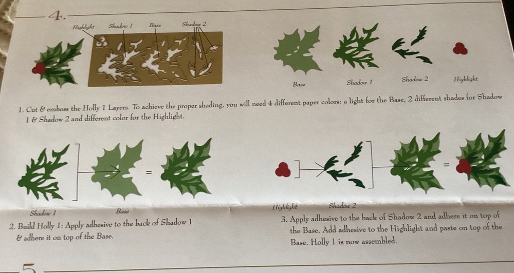 Anna Griffin Layered Holly Leaves Mini Die
