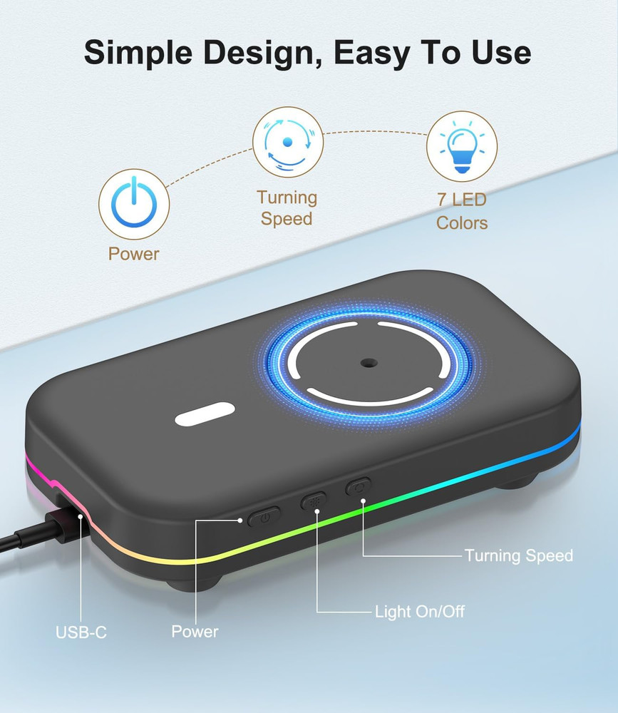 Mouse Mover Jiggler, | RGB, Undetectable, Silent, Auto-Off Timer, Realistic Move
