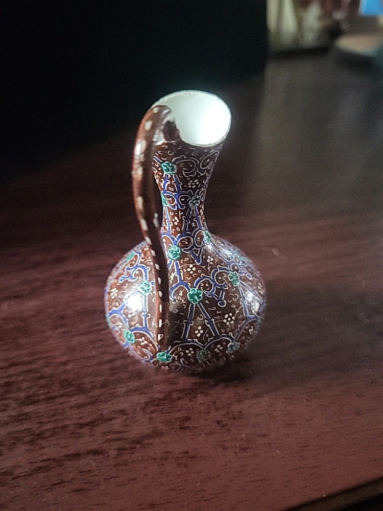 Persian Minakari Enamel Decorative Pitcher