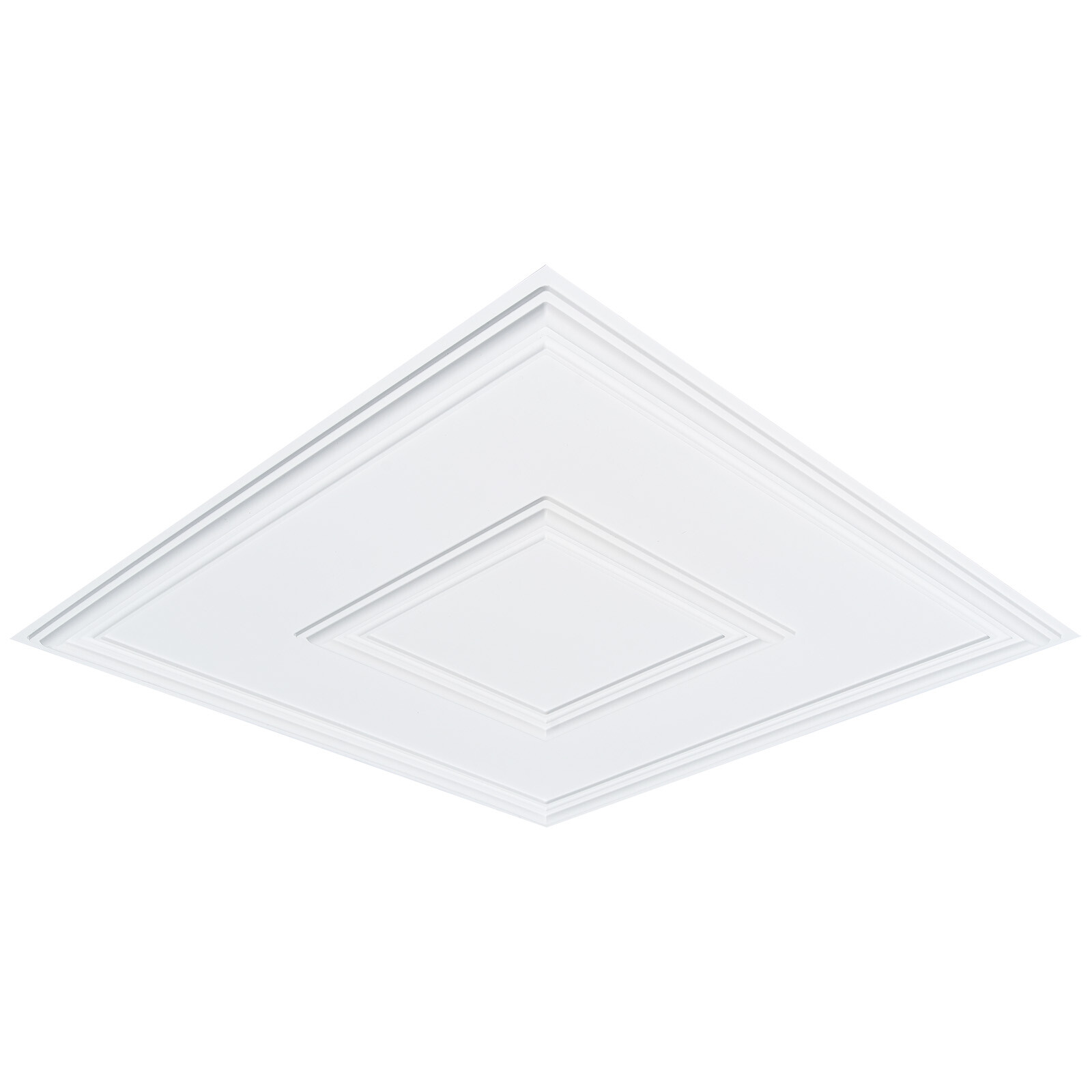 VEVOR Ceiling Tiles 12-Pack 24 x 24 in PVC Easy Installation White Geometric