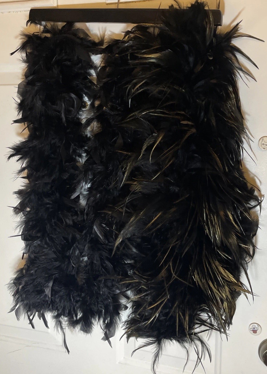 Lot of 2 Authentic Genuine Real Feather Boas Costume Accessory Runway Boa VTG