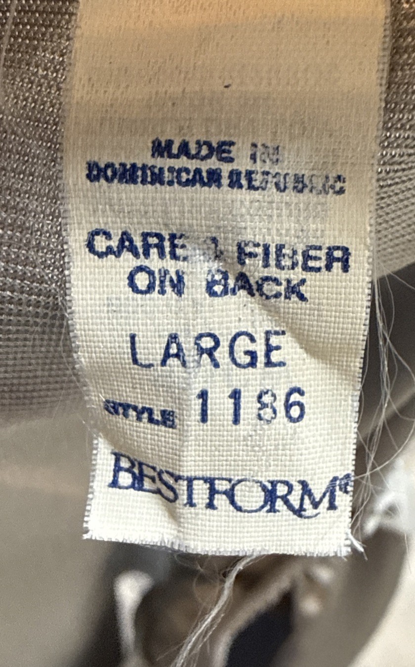 VTG Lace Trim Half Slip Skirt Womens Gray Nylon Lingerie Petticoat Bestform Sz L