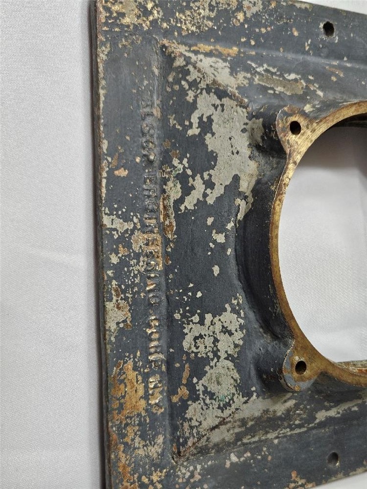 Vintage Solid Cast Brass Machine Motor Base Alsop Engineering Co, Architectural