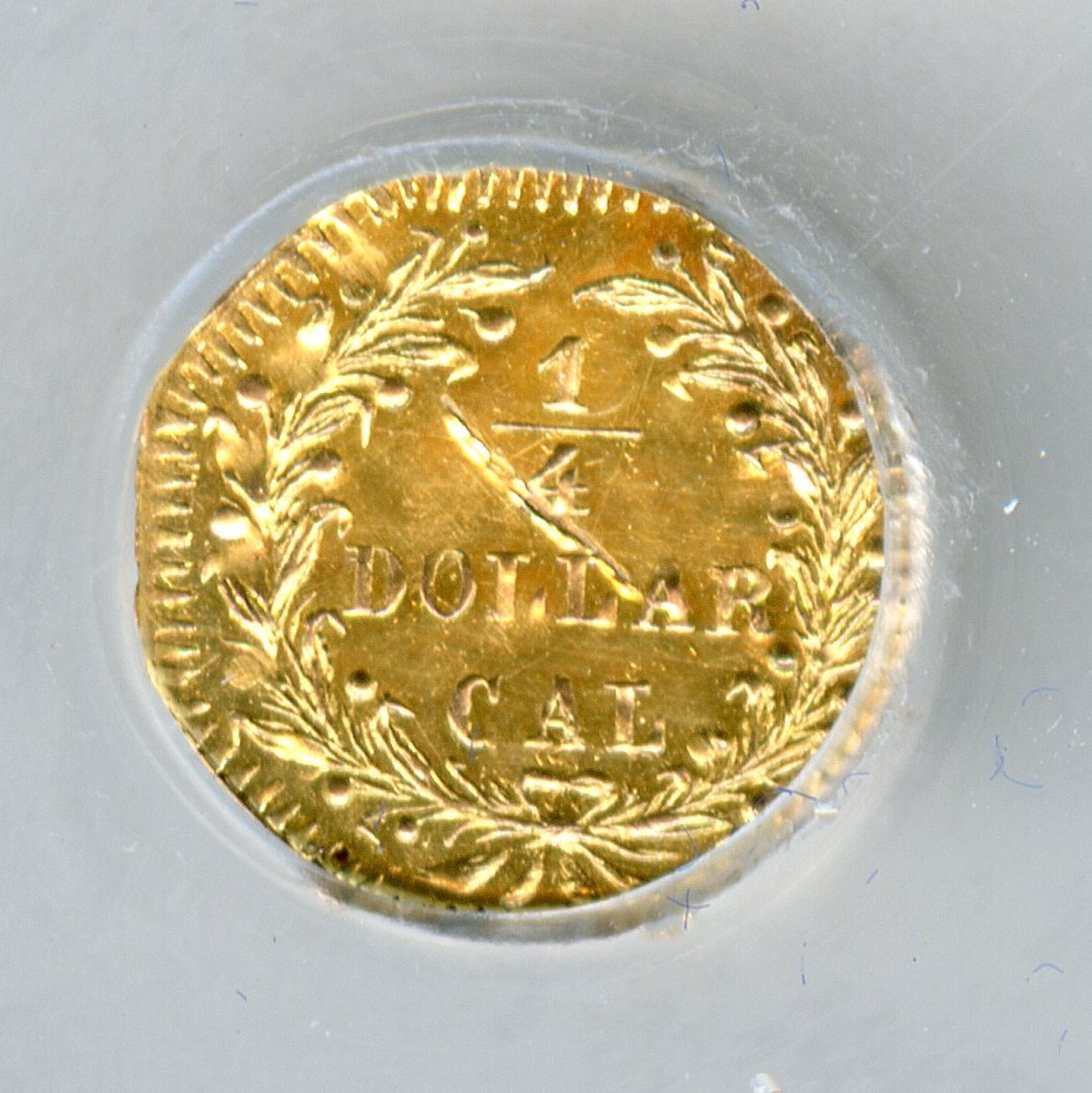 1875 G25C California Fractional Gold / NGC Unc(PL) BG-795 ERROR