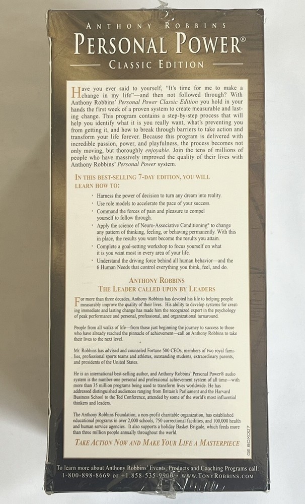 Anthony Robbins Personal Power Classic Edition Program 7-CDs SEALED