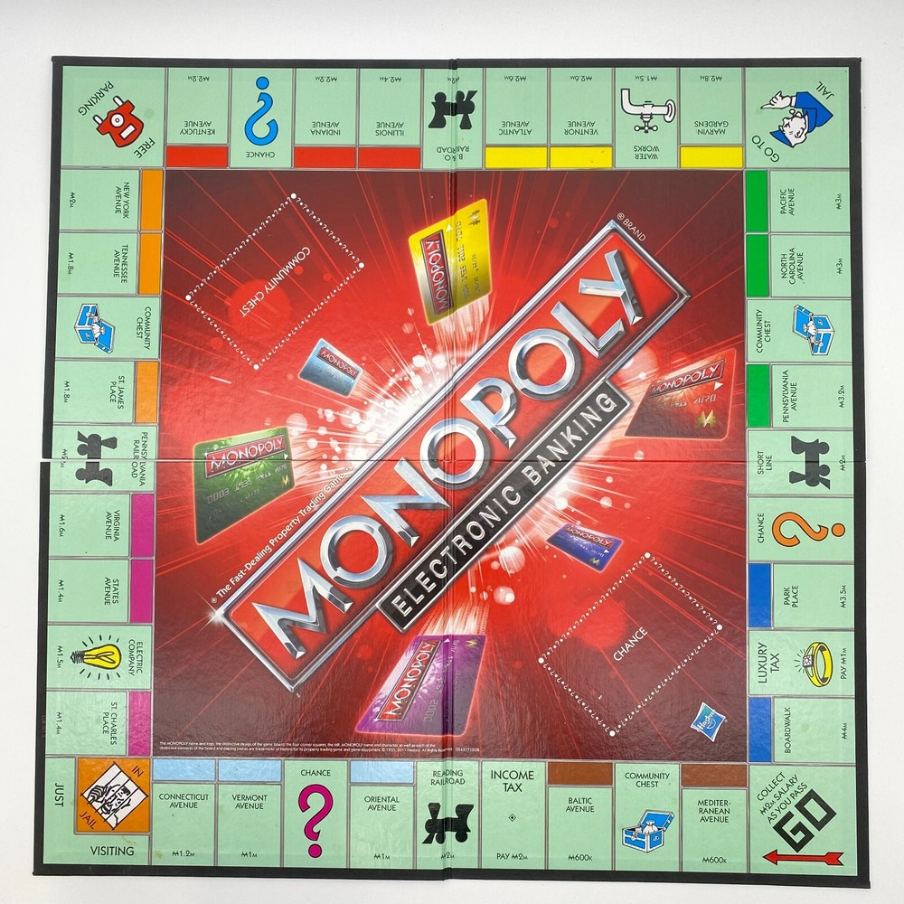 Game Board Replacement Monopoly Electronic Banking 2011 Replacement Pieces