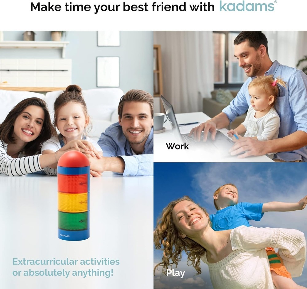 Child-Friendly Visual Timer - Traffic Light Design with Adjustable Volume