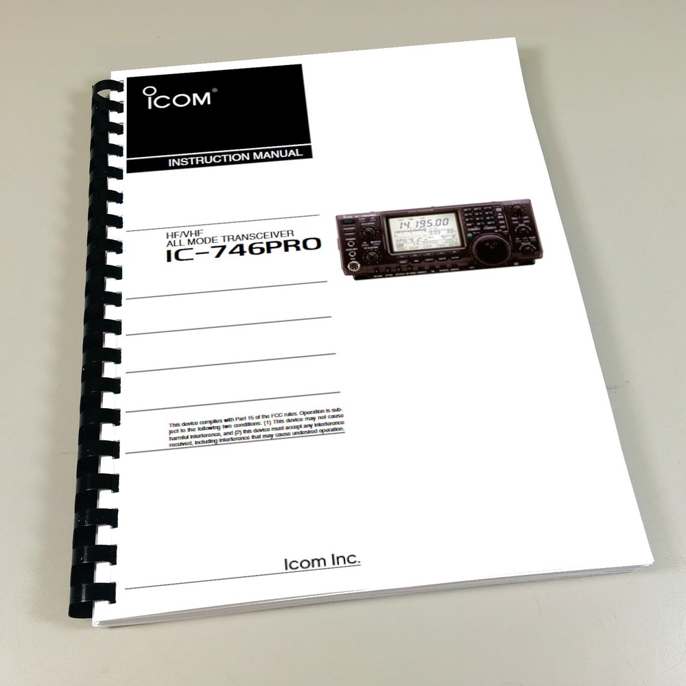 Icom IC-746PRO Instruction manual 116 pages