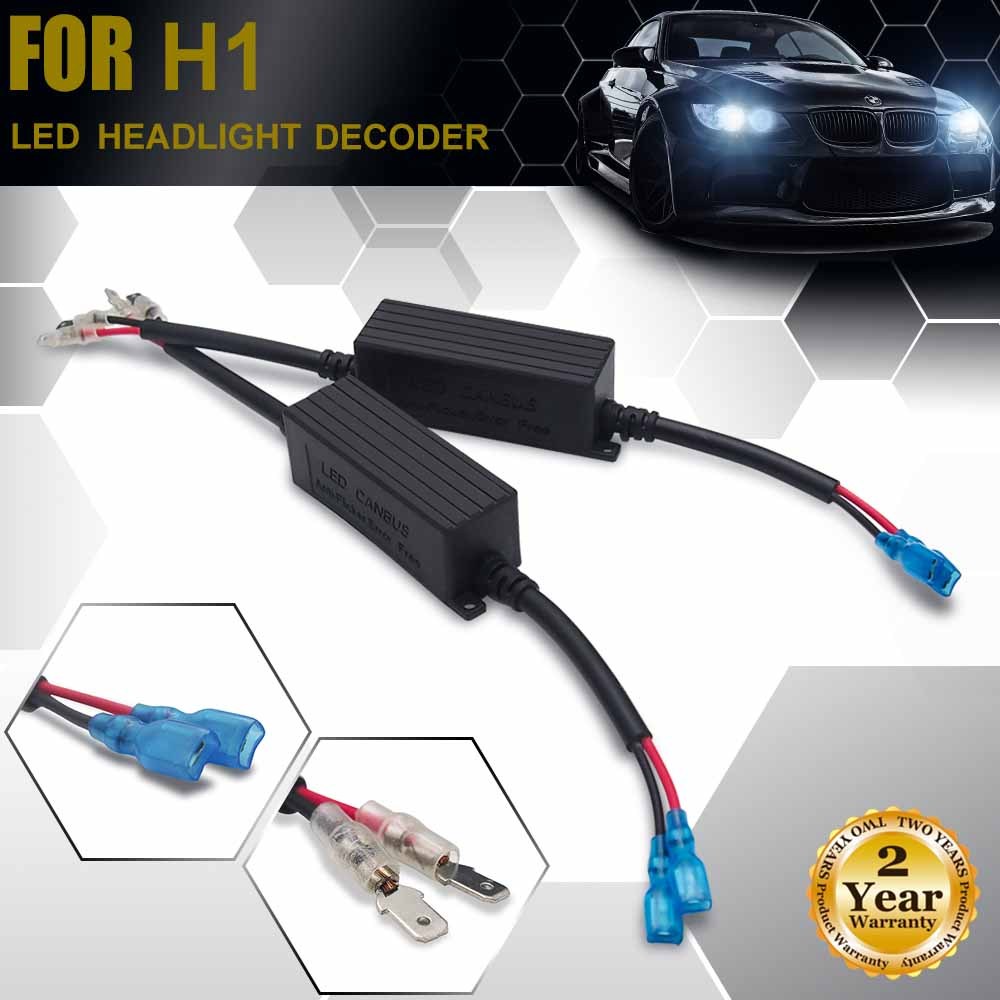 H3 H1 HID LED Headlight Decoder Canbus Ballast Anti Flicker Relay Resistor