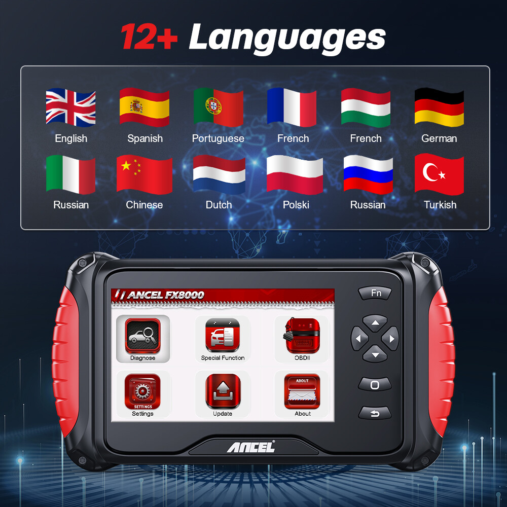 ANCEL FX8000 OBD2 Scanner All System Code Reader Automotive Diagnostic Scan Tool