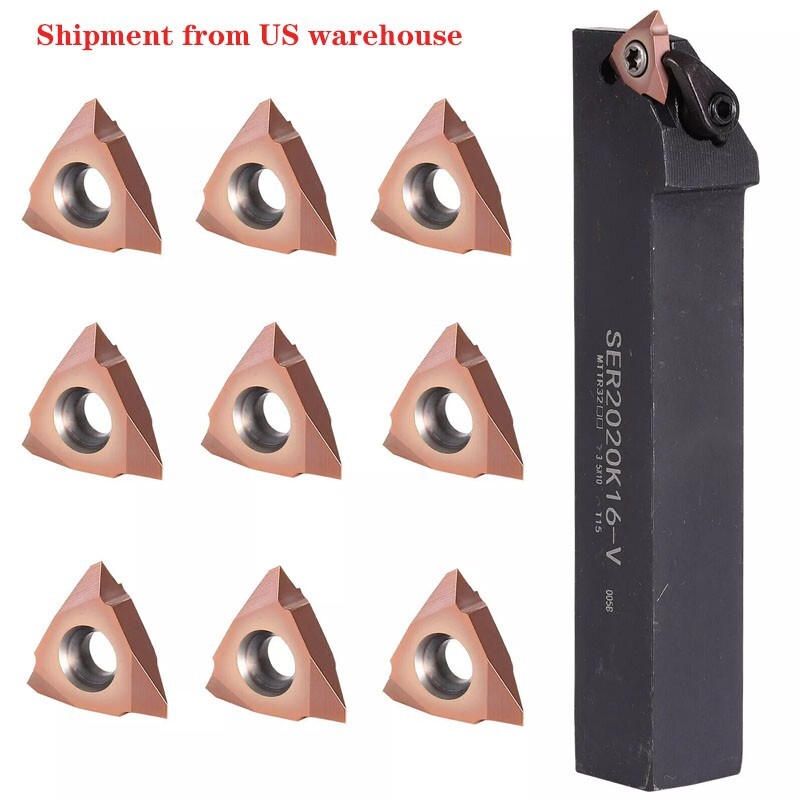 20mm Lathe Thread Cutting Tool Carbide Threaded Inserts Vertical 60° 16VERAG60