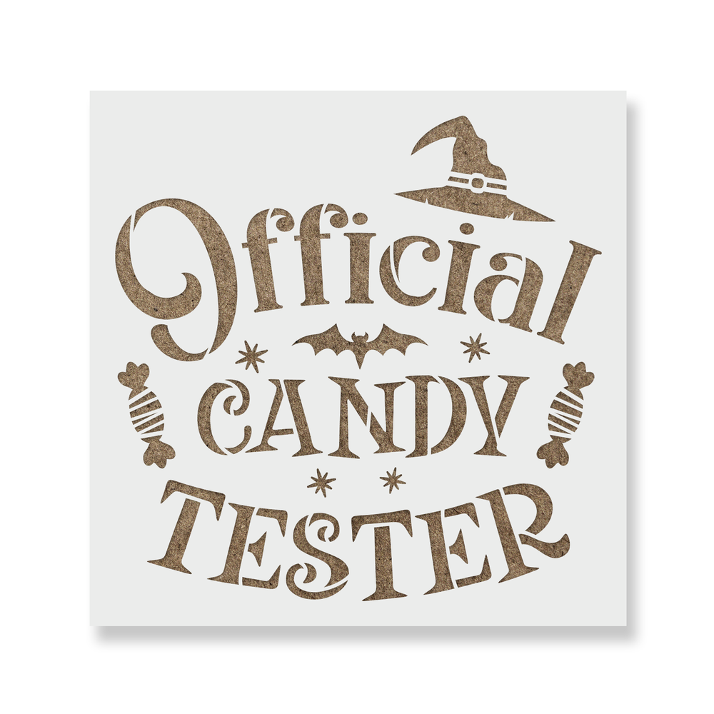 Official Candy Tester Stencil - Reusable Stencils for DIY Crafts