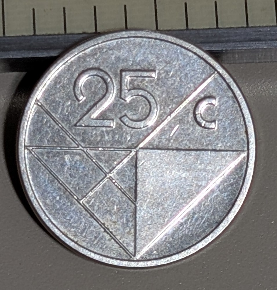 2009 Aruba 25 Cent Circulated KM# 3