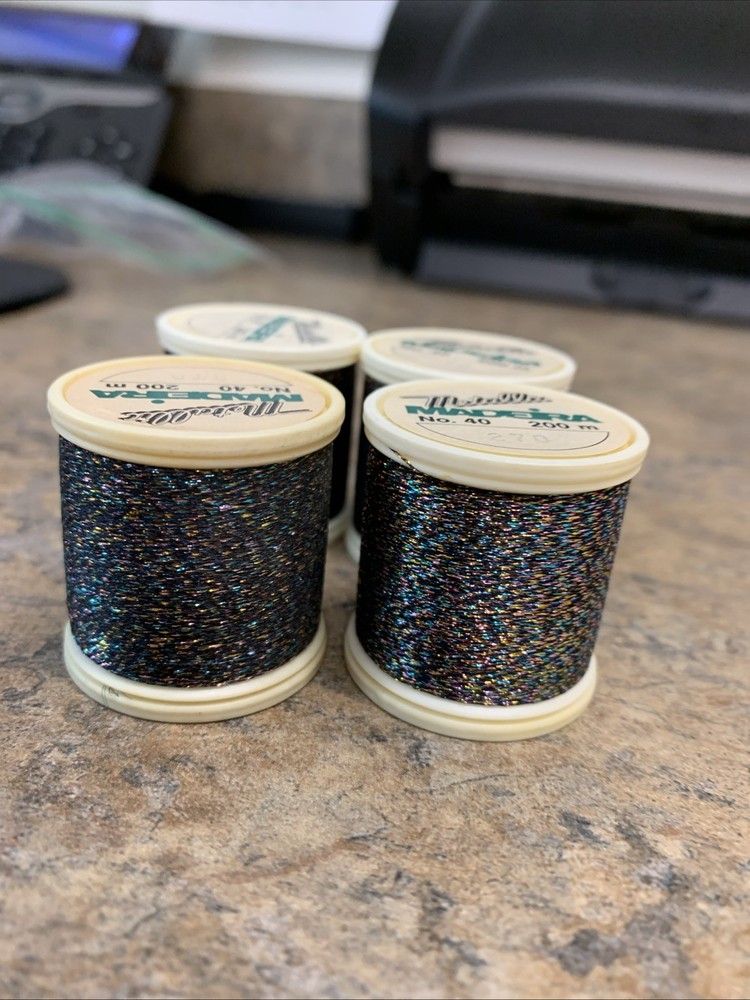 4 Spools MADEIRA Metallic Polyester Embroidery Thread 200M , # 270