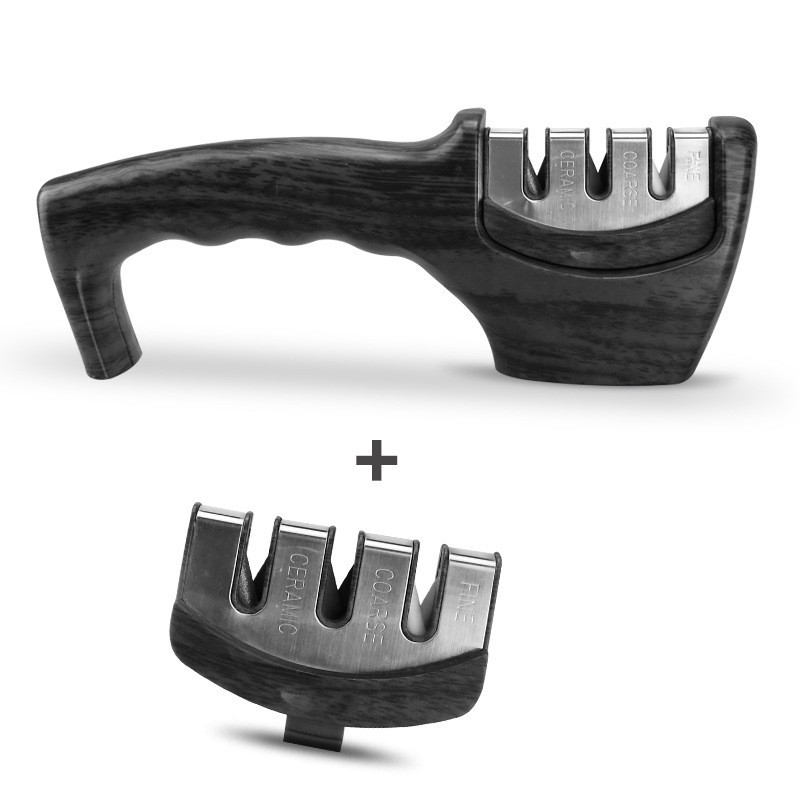 Myvit Knife Sharpener 3 Step Ceramic Black New Kitchen
