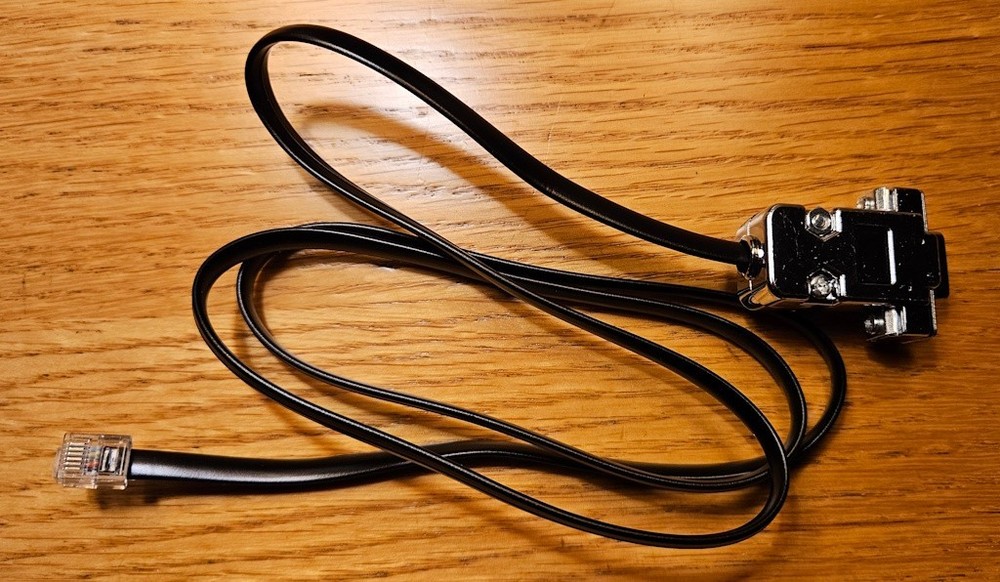 Tobin Milliframe Controller (TMC) cable for Tobin TXM-26, DB9, RJ11, ~0.9m (3ft)