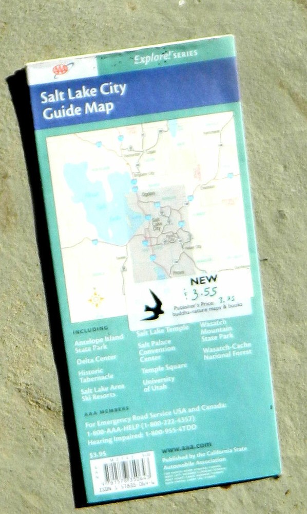 AAA, Salt Lake City Guide Map (2000, folded street map)