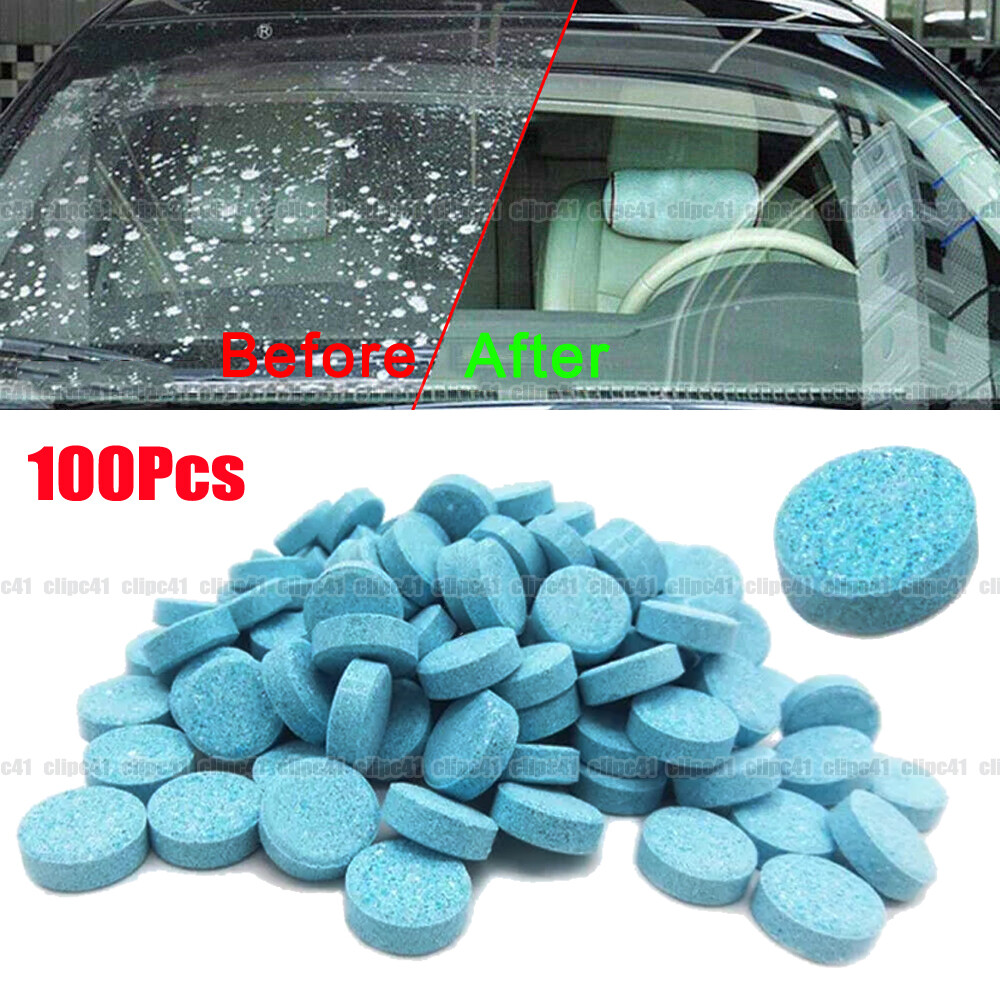 10/30/50/100Pcs Car Windshield Washer Cleaning Solid Effervescent Tablets