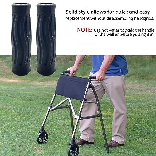Rollator Walker Crutch Hand Grips Replacement for Elderly & Disabled Patient ...