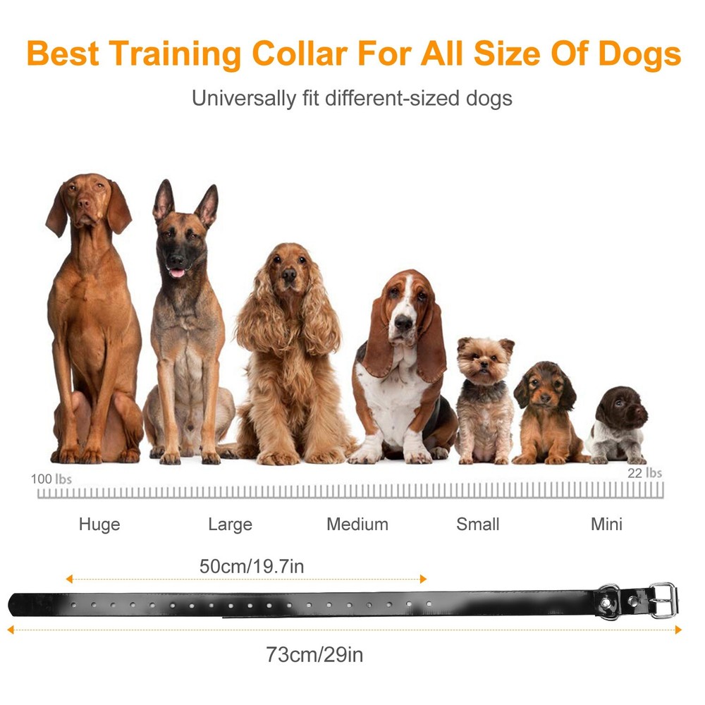 Dog Training Collar Rechargeable Remote Waterproof Electric Shock Pet Training