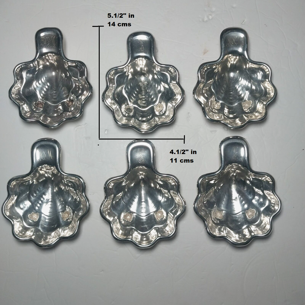 6 Gorham Silver Electroplate #025 Vintage Shell Dishes