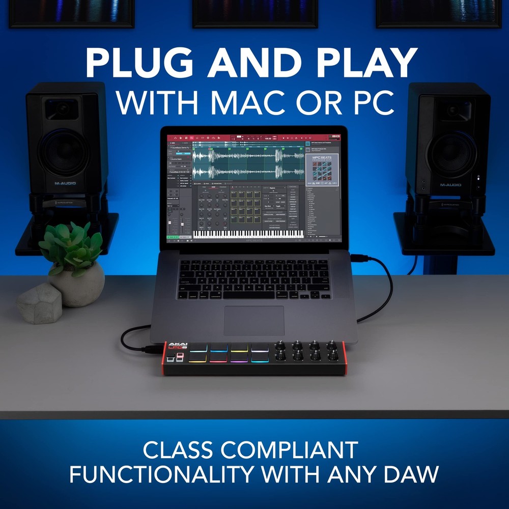 Professional LPD8 - USB MIDI Controller with 8 Responsive RGB MPC Drum Pads for