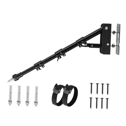 Wall Mount Triangle Boom Arm 39.37inch/100cm, Ring Light Mount Support