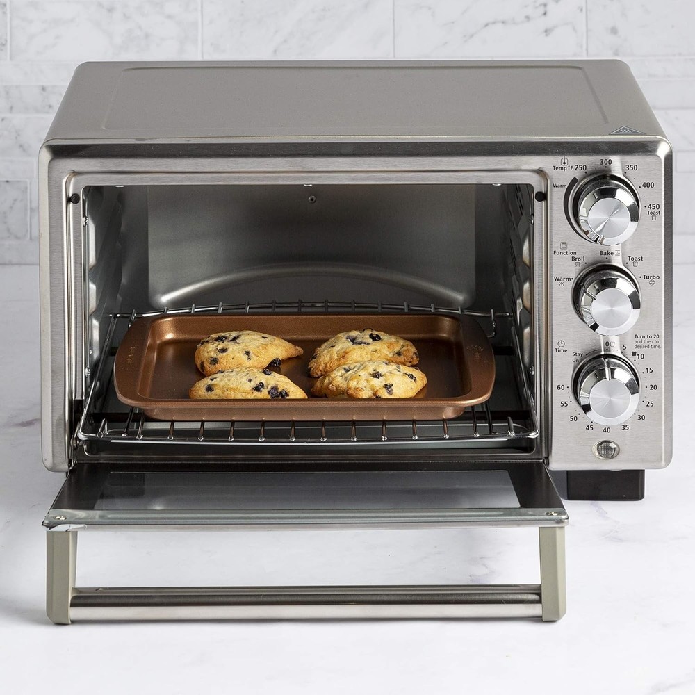 Ecolution Non-Stick Toaster Oven Bakeware Set, 4 Piece, 4-Piece, Copper
