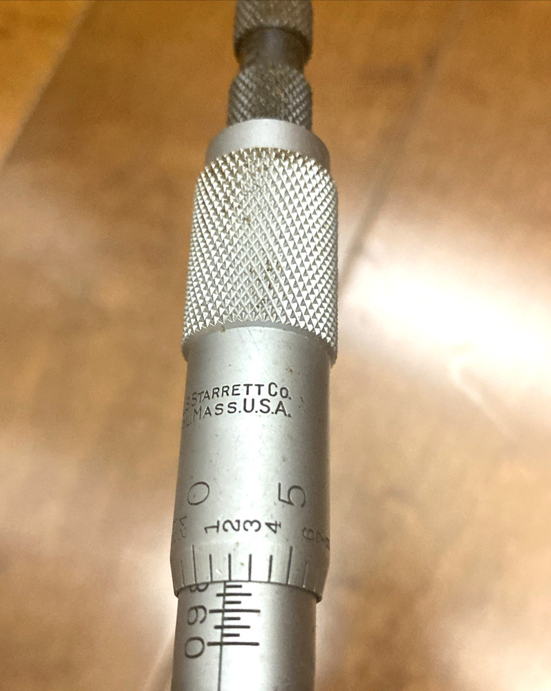 Starrett Special Micrometer Head With Pointed Tip USA