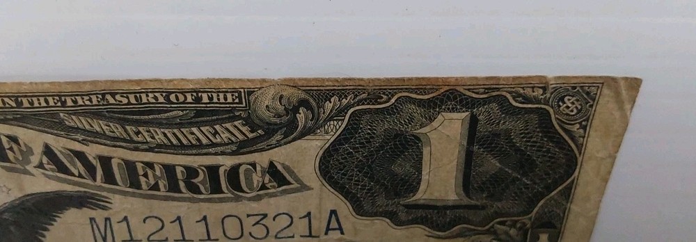 1899 1$ Black Eagle Silver Certificate - Serial# M12110321A (CIRCULATED)