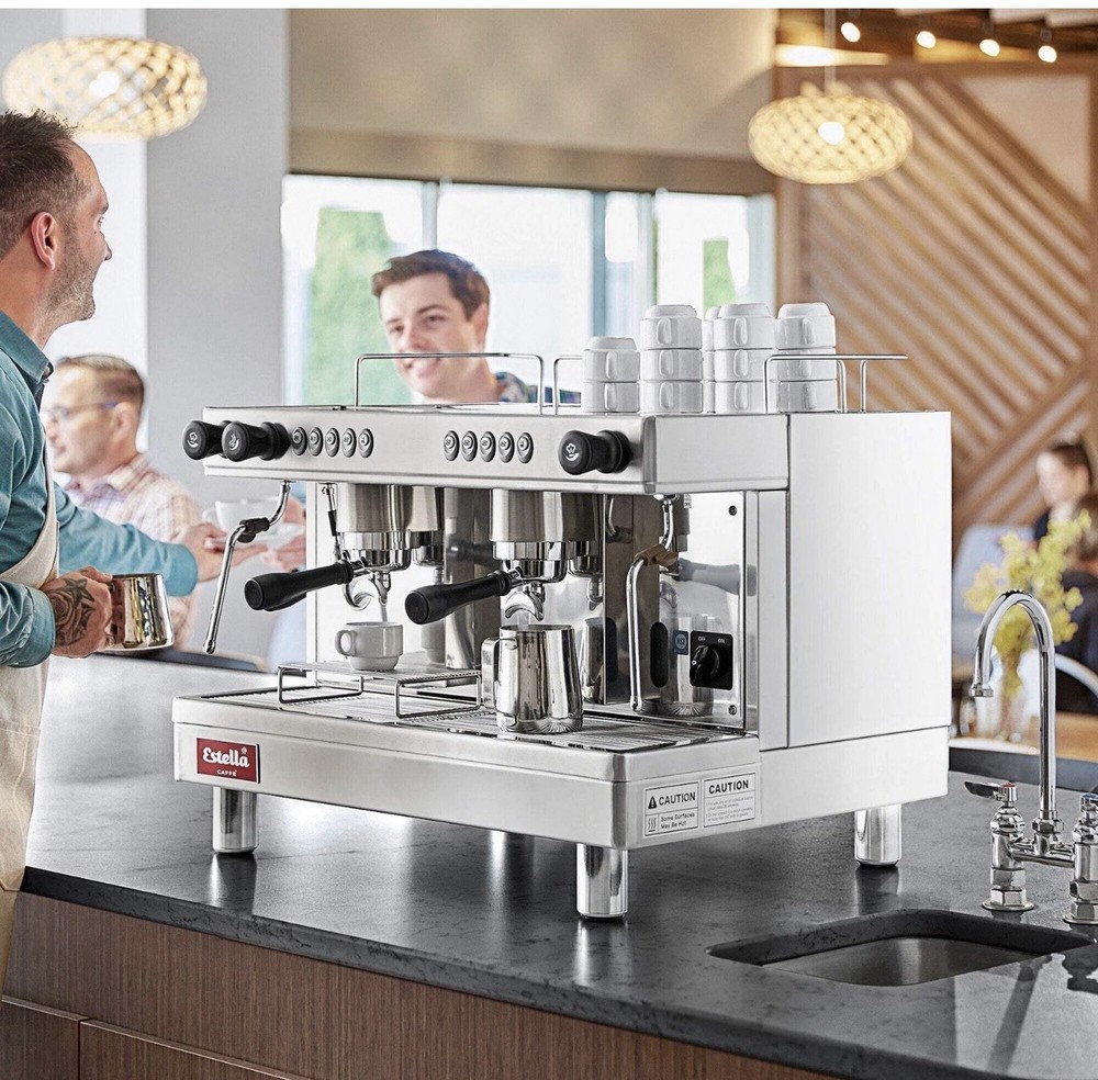 Estella Caffe ECEM2 Two Group Automatic Espresso Machine - 220-240V