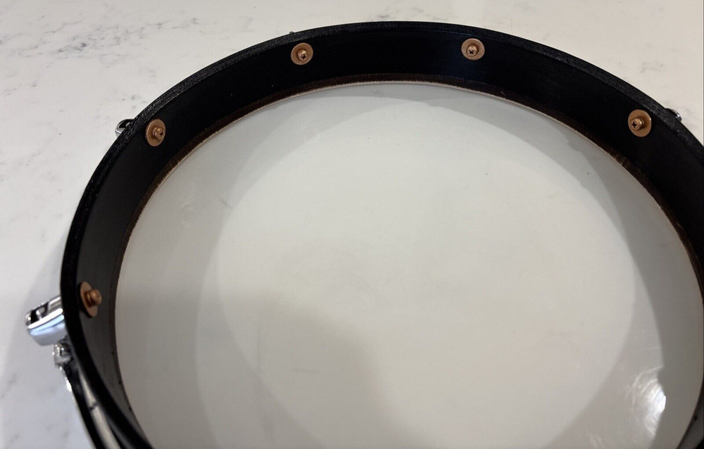 Custom Made 14”x 2", Birch shell, pancake tom (#273), using various drum parts