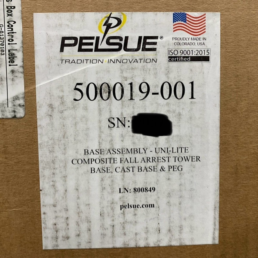 PELSUE 500019-001 Base Assembly*