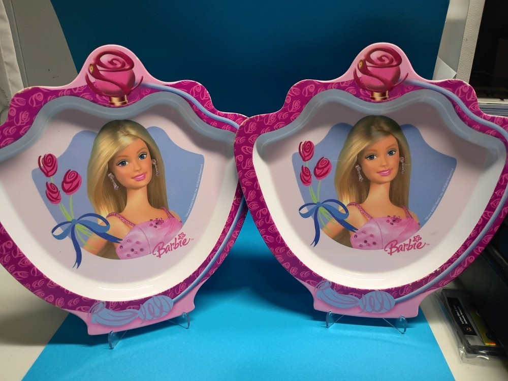 (2) Vintage Barbie plates