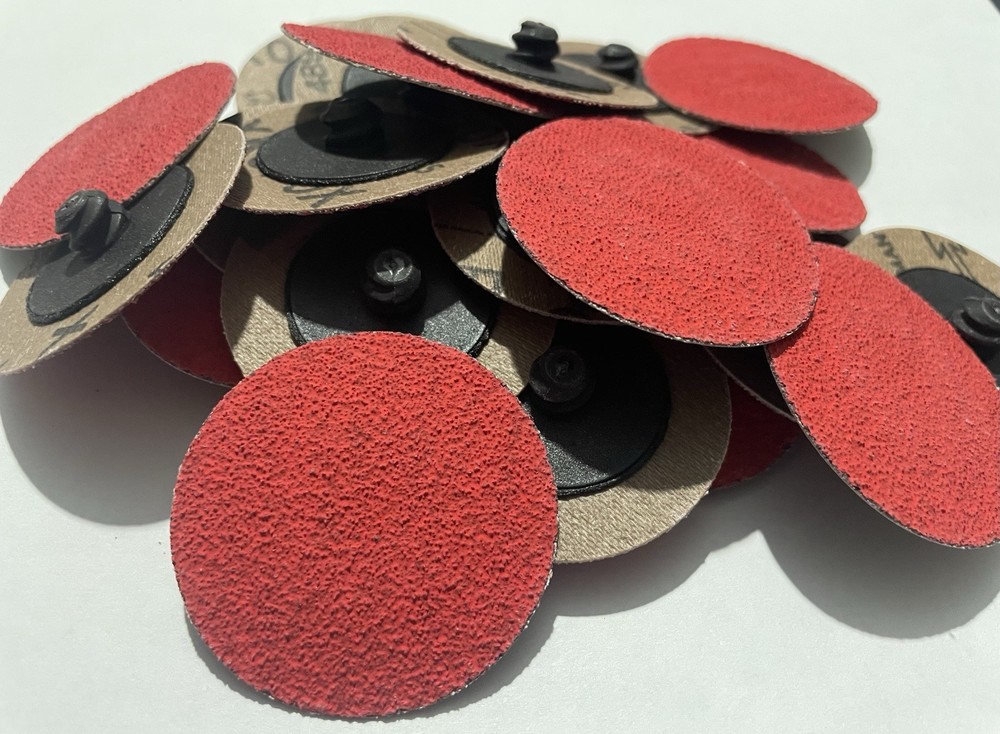 25 Pack - 2" Inch 60 Grit Ceramic Quick Change Sanding Discs Type R Roloc