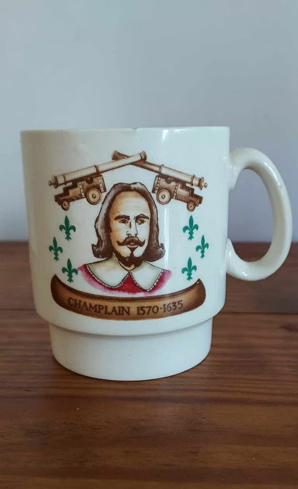 Vintage Quebecoise historical characters Stackable Mug Set.