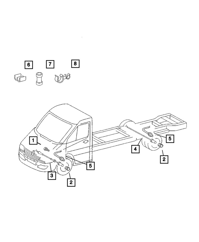 Genuine Mopar Wheel Speed Sensor 5104144AA