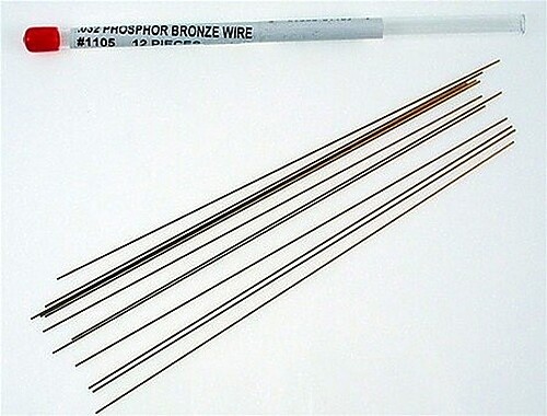 Tichy-Train .032 Phosphor Bronze 8'' Wire (12) - Model Railroad Electrical