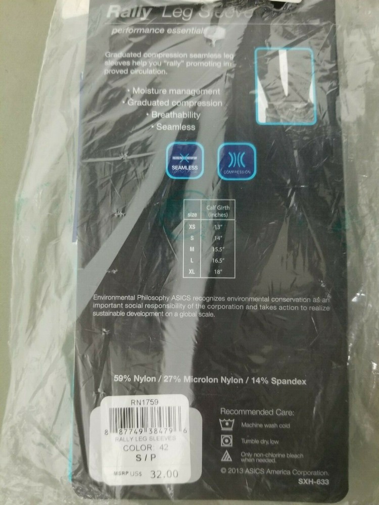 New Asics Compression Rally Leg Sleeves.
