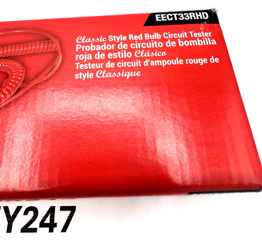 SNAP ON TOOLS EECT33RHD Classic Style RED Bulb Circuit Tester 6-12 Volt NEW +