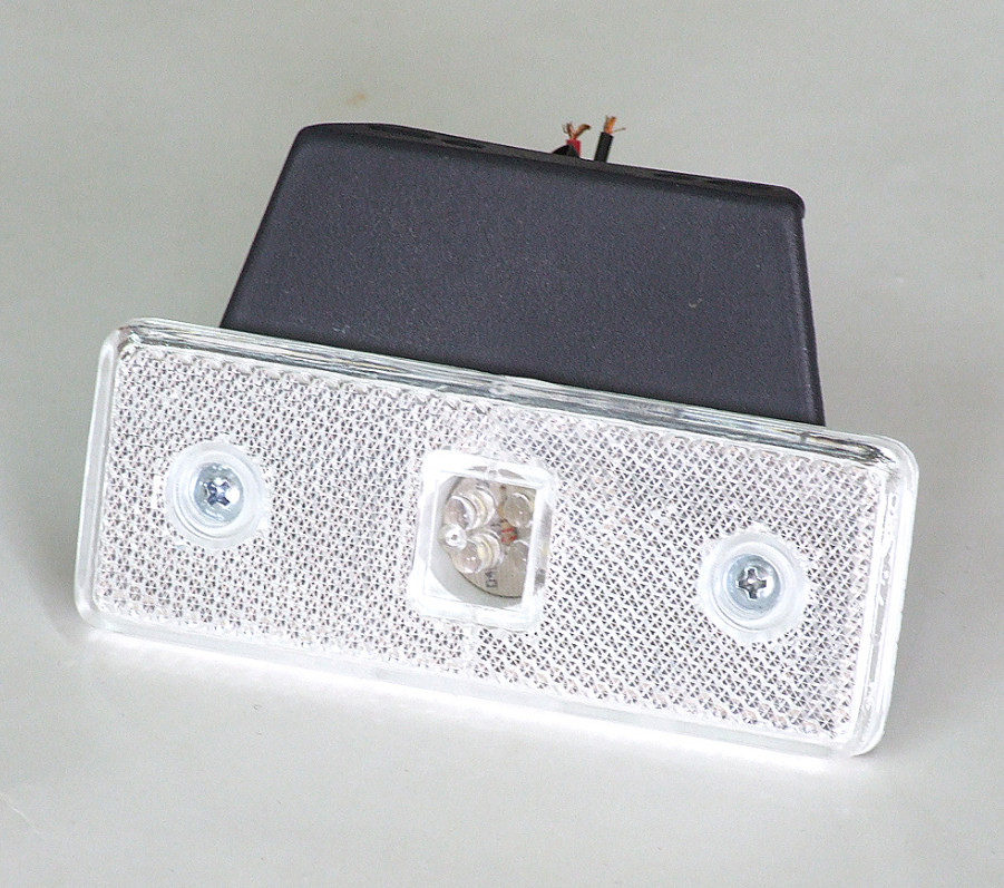 6 pcs 12 VOLT 12V WHITE CLEAR INDICATOR SIDE LED FRONT MARKER LIGHT VAN TRAILER