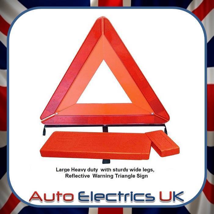 HEAVY DUTY REFLECTIVE WARNING SIGN TRIANGLE BREAKDOWN EMERGENCY WIDE STURDY LEGS