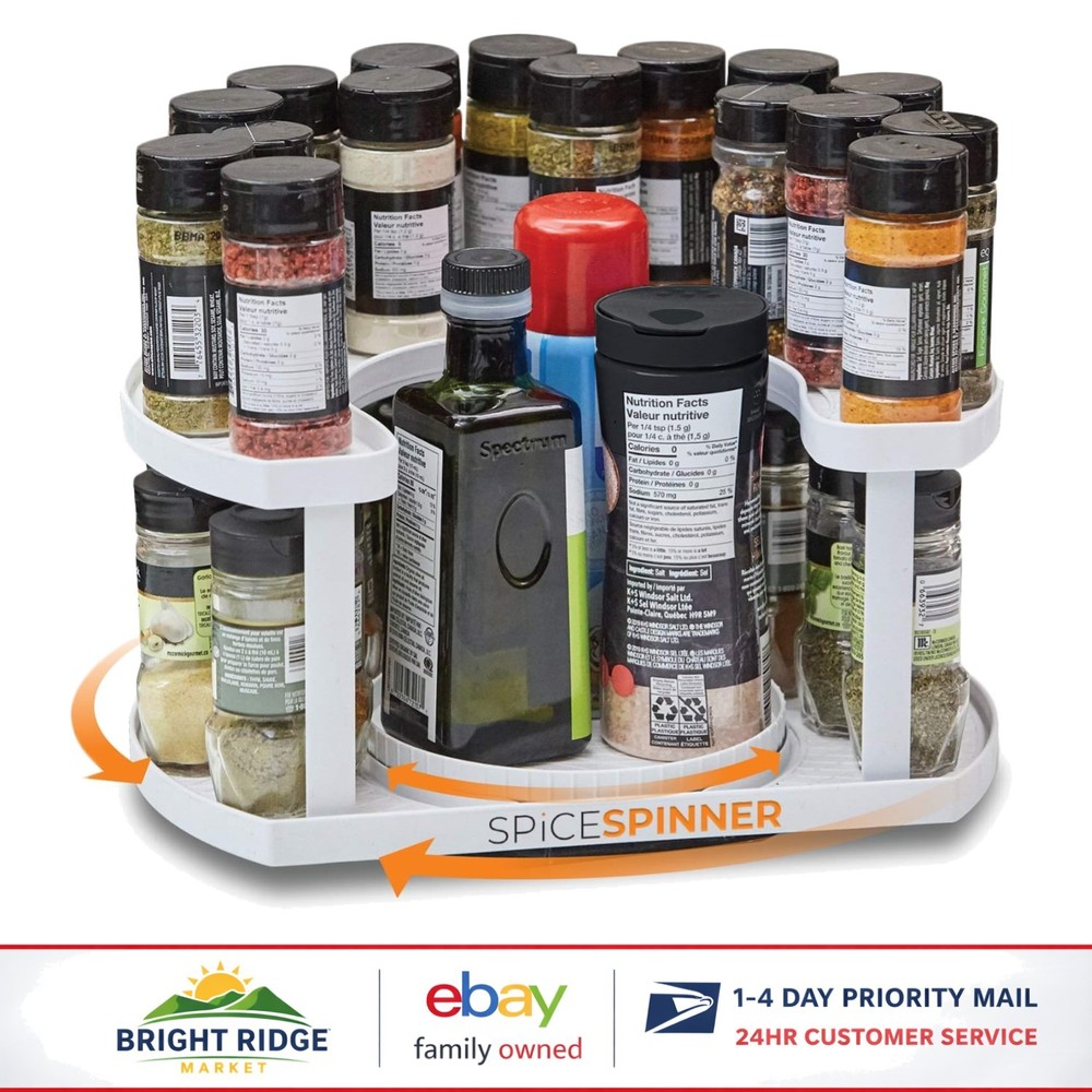 Two-Tier Spice Rack with Adjustable Design for Customizable Pantry Storage