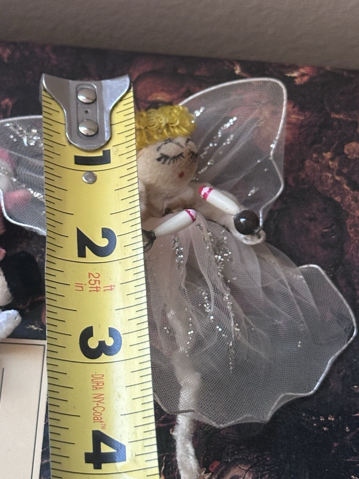 Bundle of rare Santa Claus Elfs Christmas Spun Cotton Heads Chenille Mid Century