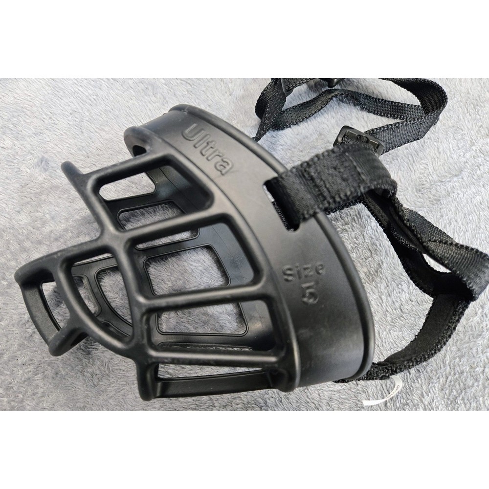 Baskerville Ultra Muzzle Size 5 Black Dog Basket Muzzle 62520F New