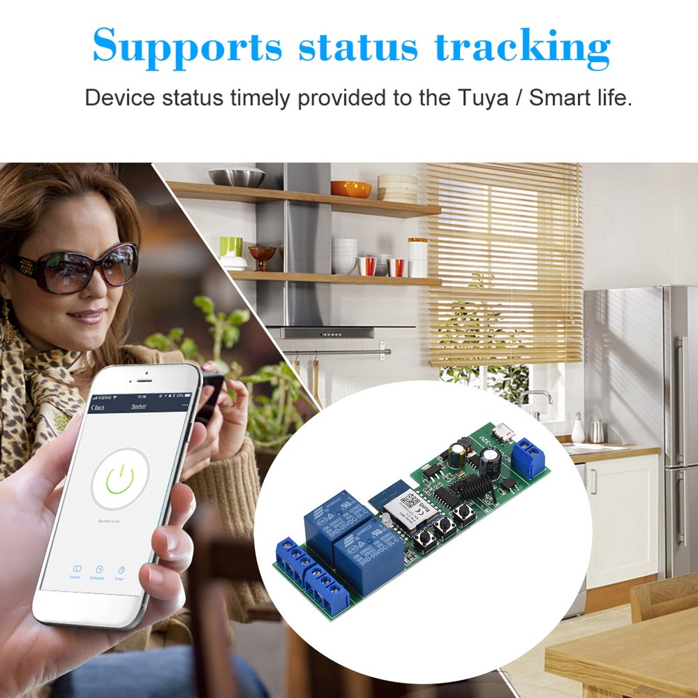 1 Pack Smart Wifi Switch Module Remote Control For Home ZTDC